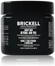 Brickell Men's Smooth Finish Glycolic Acid Peel For Men, Anti-Aging Peel for Wrinkles, With Glycolic Acid, Jojoba Oil, and MSM, 2 Ounce, Scented