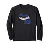 Tecumseh Michigan MI Map Long Sleeve T-Shirt