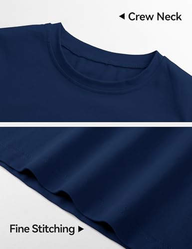 Image of KEREDA Girls Long Sleeve Shirts Soft Cotton T-Shirts Crewneck Basic Tees for Kids and Teen Girls Tops Clothes