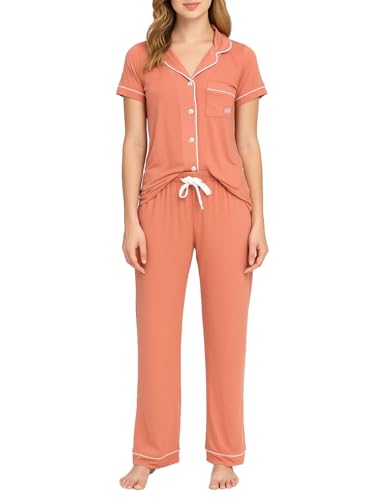 Image of BORN Pajamas for Women Set Button Down, 2 Piece Pajama Sets, Soft Womens Pajama Sets