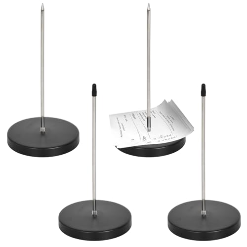 Soporte Notas 4 Piezas Soporte Para Notas Escritorio Soporte De Recibos Pincho Para Tickets Pinchos Para Notas Tenedor De Billetes Tenedor Factura Recibo Oporte Para Recibos Para Restaurantes Oficinas