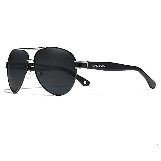 Óculos de Sol Masculino Kingseven Estilo Piloto Classico Aviador Proteção Polarizados UV400 N7777 (C4)