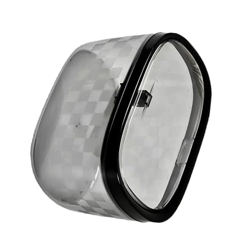 Fdit Przenośny Kosz na śmieci z prasą na Biurko, sypialnię lub Salon 20 X 13 X 11 Cm Stylowy i Funkcjonalny Kosz śmieci (Przezroczysta czerń)