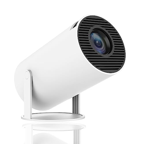 Smart Mini Projector for Big Screen Experience - 4K, 5G WIFI, Premium 360 Sound - Compatible with Android/iOS/Windows - White