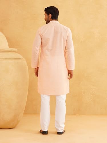 Image of Sojanya (Since 1958 Motifs Embroidered Thread Work Pure Cotton Straight Only Kurta