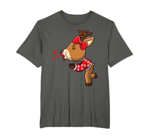 Rentier Weihnachten Pärchen Weihnachtszeit Partnerlook T-Shirt