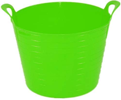 KetoPlastics Polyethylene Flex Tub 42L flexi bucket storage bucket storage tub flexi tub (LIME GREEN)