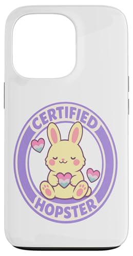 Certified Hopster Cute Bunny Pride Pastel Heart Graphic Tee �X�}�z�P�[�X iPhone 13 Pro �p