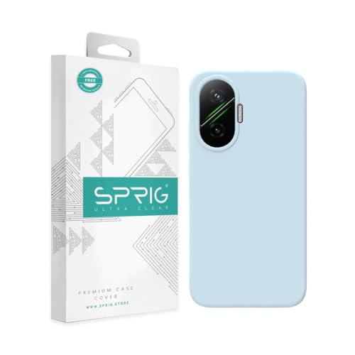 Image of SPRIG Compatible with Poco F7 Premium SilkTone (Liquid Silicone) Back Cover Drop Tested Shock Proof Mobile Case for Men, Women, Boys and Girls with Camera Protection (Light Blue)