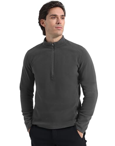 Image of Pioneer Camp Quarter Zip Pullover Men Fleece Pullover Men with Zipper Pocket Long Sleeve Sweatshirt Lightweight Jacket Sweater