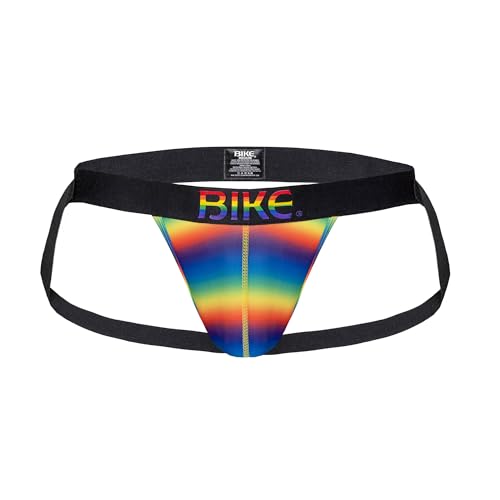 Athletic Pride Jockstrap | Soft Moisture-Wicking Pouch for Breathable Comfort | Durable Rainbow Elastic Waistband