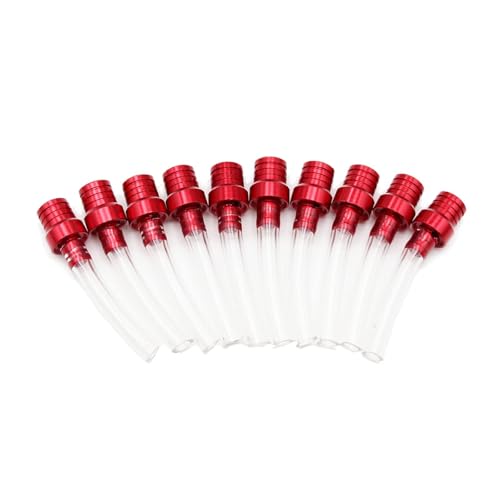 Image of PRO BAT 10 Pack CNC Motorcycle Gas Cap Two-Way Breather Tube Vent Fuel Gas Cap Air Vent Tube Breather for Dirt Bike Pit Bike ATV All Factory CRF XR CR All Quads Off-Road Motorcycle, Red