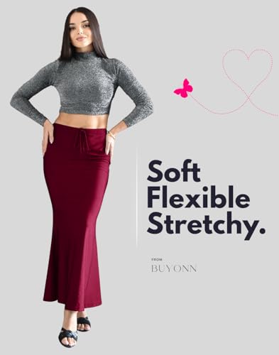 Image of Saree Shapewear Petticoat for Women | Stretchable Saree Shaper | Shapewear for Saree | Petticoat Innerwear | Saree Skirt for Women | Shape Wear for Dresse & Sarees