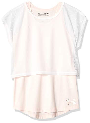 Under Armour Infinity Layered Short Sleeve, Orange Dream//Metallic Rose Gold, Youth X-Small Under Armour Infinity Layered Short Sleeve, Orange Dream//Metallic Rose Gold, Youth X-Small