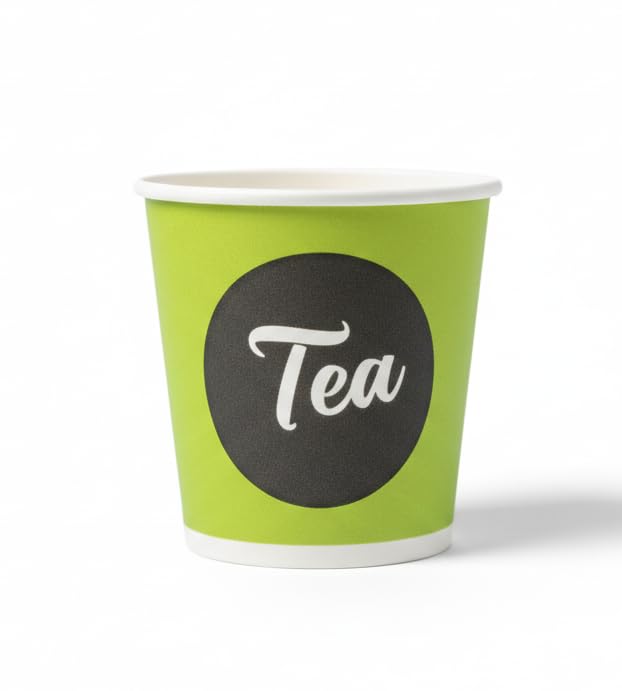 AMAR TRADERS Disposable Paper Cups | Paper Cups for Tea, Coffee & Hot Beverages | 80 Pieces Per Pack (80, Green, 150 Ml) 1