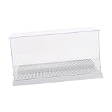 Beaupretty Caja Acrílica Transparente para Exhibición de y Figuras Anime Contenedor Resistente al Polvo Agua Vitrina Práctica para Colecciones Diseño de Alta Claridad Color Gris