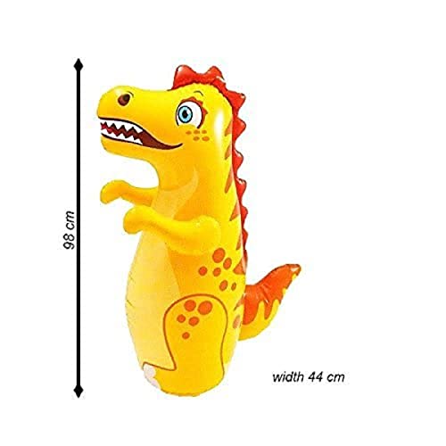 Image of Dianosuar Hit Me Inflatable Toy for Water Filled Base BOP for Toddlers PVC Punching Bag for Kids(Multi Color)(1 PIS)