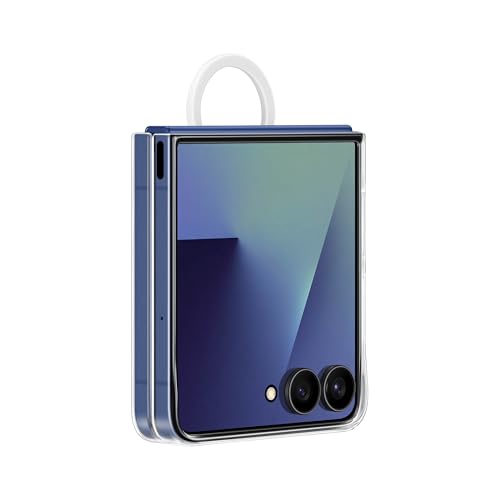 Samsung Galaxy Z Flip7 Ring Phone Case Clear, Protective Cover with Built-in Ring, Easy to Carry, Slim, Sleek, US Version, Transparent by Samsung - Used condition - Image 8