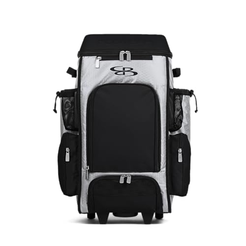 Boombah DEFCON Superpack Rolling Bat Bag White/Black/Black