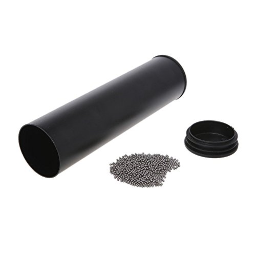 Timiy Stainless Steel Cylinder Sand Shaker Musical Percussion Instrument Rhythm Accessory Black - Thumbnail 3