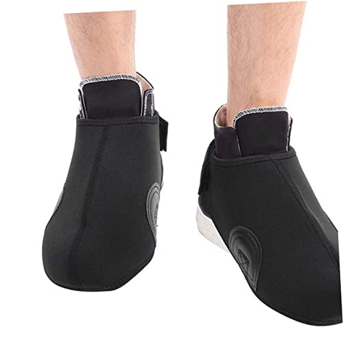 KOMBIUDA 1 par de cubiertas portátiles para botas de esquí, cortavientos e aislantes, protectores de calzado para actividades al aire libre, aptos para senderismo, escalada y ciclismo, para hombre y mujer, negro miniatura 6
