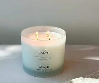 Luxury Spa Jar Candle, 40.2oz Coconut Wax Blend, 4-Wick, Coconut Citrus Amber Scent