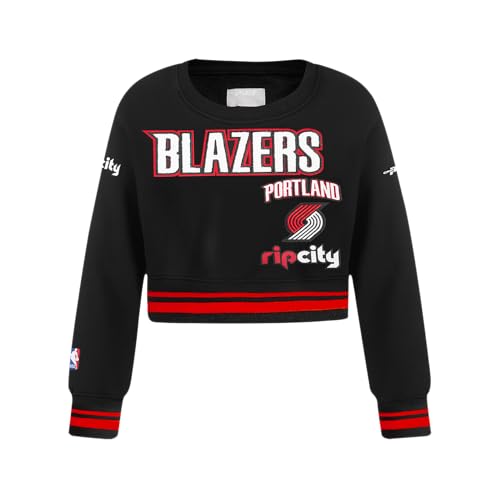 Image of Pro Standard Big Girls NBA Retro Classics Fleece Crewneck Sweatshirt