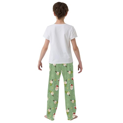 Boys' Pants Christmas Snowman Santa Claus Long Bottoms Jogger Pants Elastic Waist Trousers with Pockets S-XL3