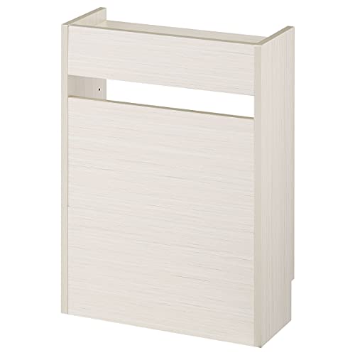 ぼん家具 [完成品] ルーターボックス ケーブルボックス 電源タップ コード カバー 配線 幅43×奥行16.5×高さ60cm 木目調 大サイズ ホワイト