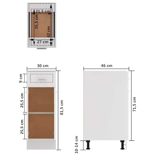 Fixation murale pour meuble bas blanc gain de place idéal petits espaces cuisine - 4