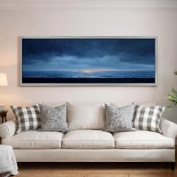 Peinture de paysage marin XINBAO toile panoramique 45x135 cm pour salon