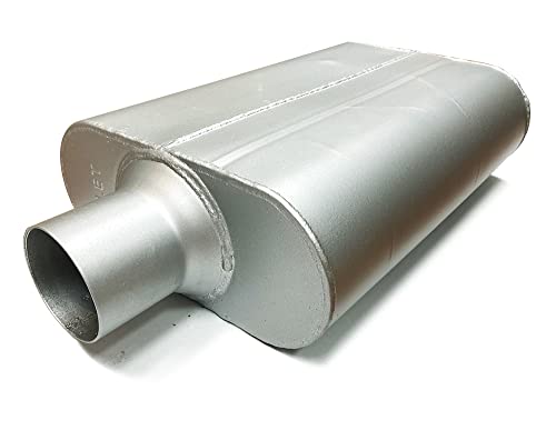 汎用 オーバル ボックス 箱型 マフラー in-out2.5 サイレンサー 中間タイコ フローマスター