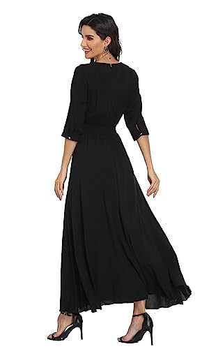 Image of Casual Summer Dresses for Women 2026 Maxi Dress Flowy Bohemian Beach Party