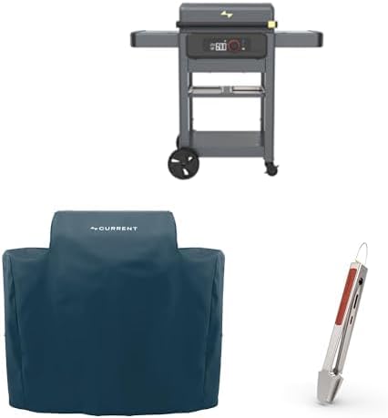Current® Griddle Starter Bundle - Model G Griddle, Smart Electric Outdoor Flat Top with Grill Cover & Locking Tongs