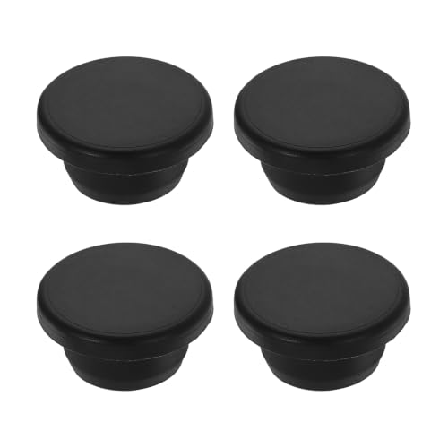 Image of MECCANIXITY 4pcs T-Shaped Silicone Plugs 21mm 27 /32 Inch Dia, Black | Snap in Plug Hole Seal Cover Round Rubber Stopper for 20-21mm Holes Kitchen Rubber Bulkheads Waterproof Sealing