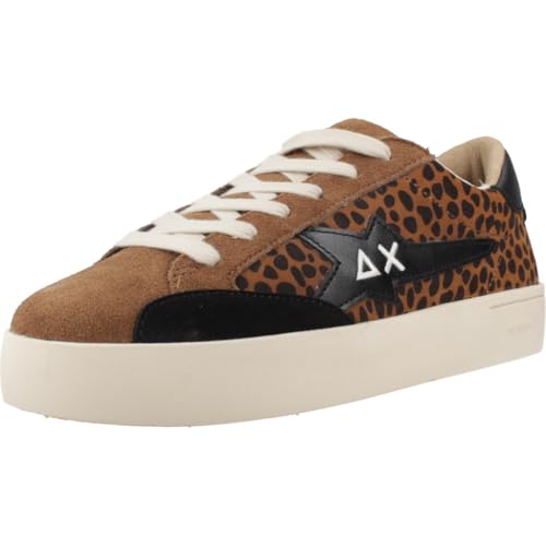 Baskets en cuir Katy Winter 5BSDSZ45233 aux finitions soignées marron clair