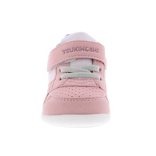 Tsukihoshi 2510 Racer Strap-Closure Machine-Washable Baby Sneaker Shoe With Wide Toe Box And Slip-Resistant, Non-Marking Outsole - Rose/Pink, 3 Infant (0-12 Months) #TOP4