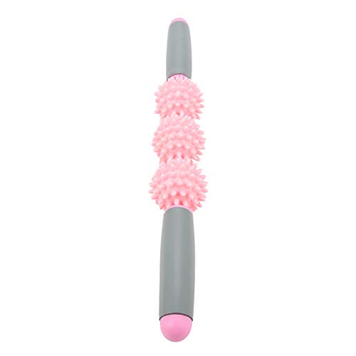 Evtscan Muscle Roller Stick - Yoga Stick Muscle Roller Stick Cellulite Spiky Ball For Back Arms Shoulder Leg(Pink) #TOP2