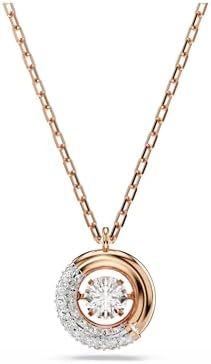 Swarovski Dextera Pendant, Round Cut, Clear, Rose Gold-Tone Finis...