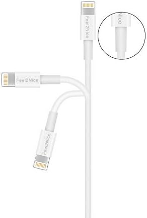 iphone Charger 6FT Cables,Feel2Nice 5 Pack iphone USB Cables Data Sync Charging Cord 8 Pin to Charger for iPhone X 8 / 8 Plus / 7 / 7 plus / 6s/6s plus /6/6 plus iPhone 5 / 5s / 5c / iPad , White
