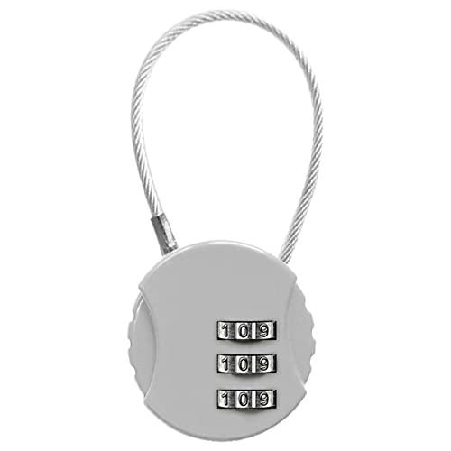 Image of Bluelans Combination Lock 3 Digit Outdoor Water-Proof Combination Padlock for School Gym Locker, Sports Locker, Fence, Toolbox, Gate, Case, Hasp Storage, Mini Coded Lock for Luggage, Suitcase Silver