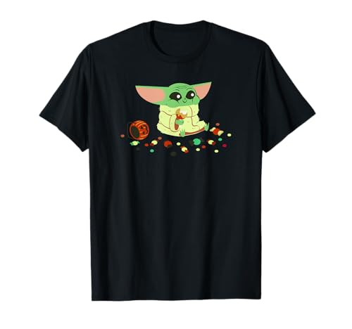 T-shirt Mandalorian Grogu Halloween haut coton imprimé pour fan de Star Wars et de pop culture