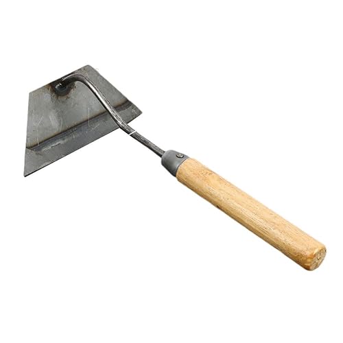 Azada de jardín, herramienta de deshierbe, azadas de jardín resistentes, azada de mano endurecida afilada, pala portátil de jardín de verduras, práctica herramienta de jardín, azada triangular para