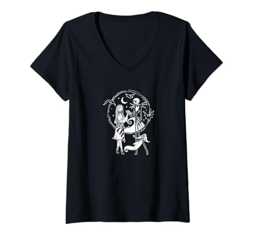 T-shirt Jack et Sally amour éternel col en V pour déclarer votre passion pour ce grand classique