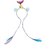 [LRXIYODE] マーメイドテールヘッドバンド 女の子用プラスチック製かわいいシェル装飾 コスプレ パーティー 誕生日会向けユニークヘアアクセ