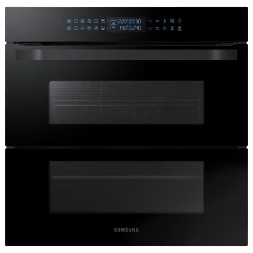 Los 5 Mejores Hornos Eléctricos del Mercado Samsung Prezio Dual Cook Flex NV75R7676RB - Horno eléctrico integrado (cristal negro, clasificación A+)