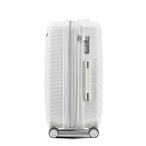 Luggage Sets 4 Piece(14/20/24/28) PP Lightweight & Durable Expandable suitcase (White)4