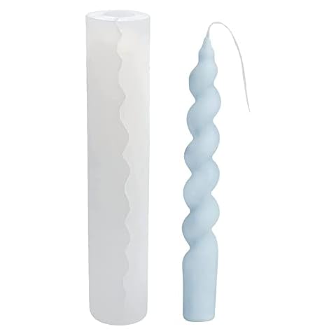 Rotating Candle Mould 3D Spiral Candle Silicone Mould Pillar Candle Moulds for Candle Making Silicone Candle Mould Candle Mould DIY Candle Mould Cover