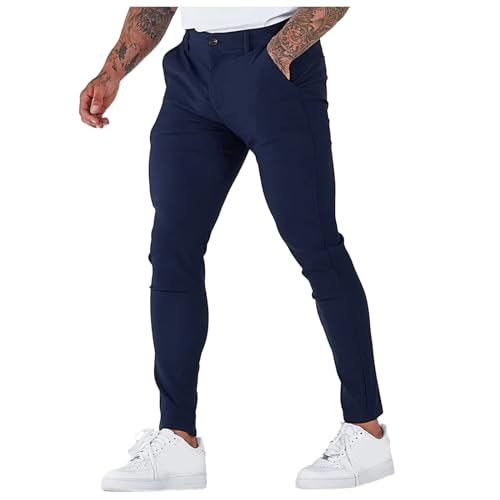 Jean Homme Skinny Super Denim Pantalon Regular Fit, Hommes Chino Pantalon Slim Fit Stretch Pantalons Moulants Casual Élastique Pantalons Business...