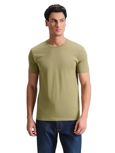 Image of XYXX Men's Iconique Solid Supima Cotton Slim Fit T-Shirt | Super Soft Half Sleeve Tshirts with Superior Colour Retention